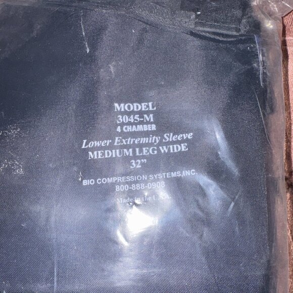 New BioTab 4 Chamber Lower Extremity Leg Sleeve Medium Wide 32" BT GW-3045-M-BT - Picture 5 of 6